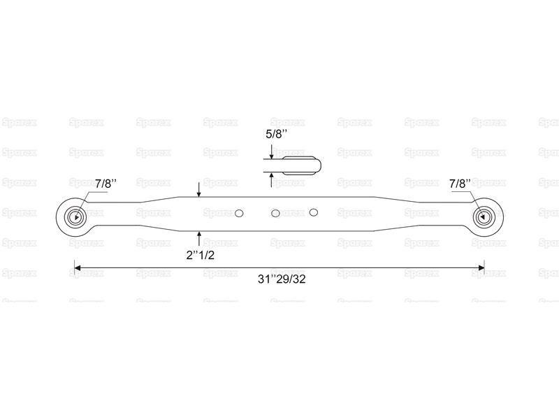 Lower Link Lift Arm - Complete (Cat. 1/1) for Massey Ferguson