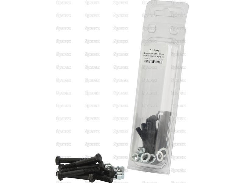 Shear Bolt, M7 x 50mm (10 pcs. Agripak)