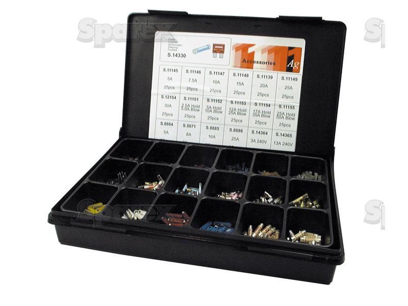 Assorted Ceramic/Blade & Glass Fuses 450 pcs. Compak