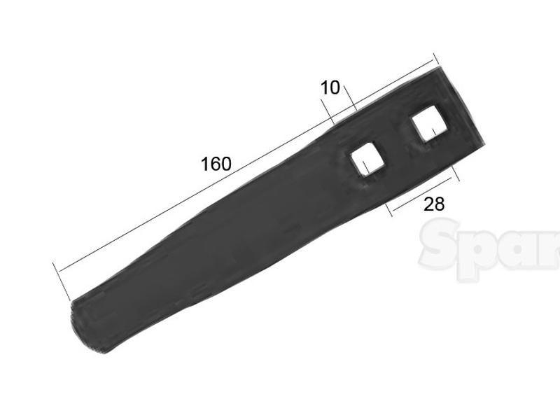 Point 155x35x8mm Hole centres 28mm for Kongskilde VARIOUS
