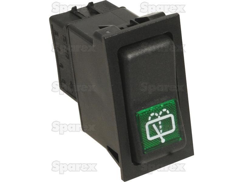 Rocker Switch - Wiper Washer, 3 Position (Off/1/(2)) for Case IH 1394 (94 Series)