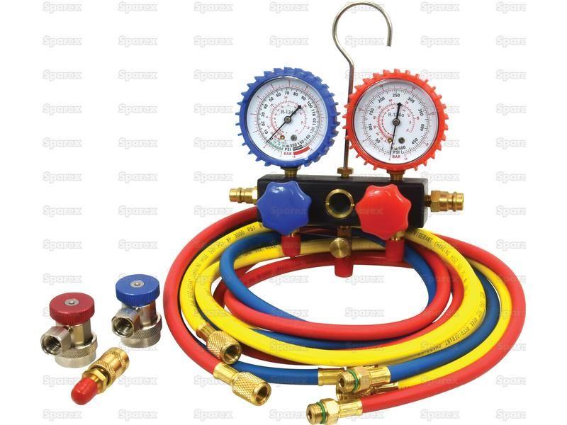 Pressure Gauge with service hoses