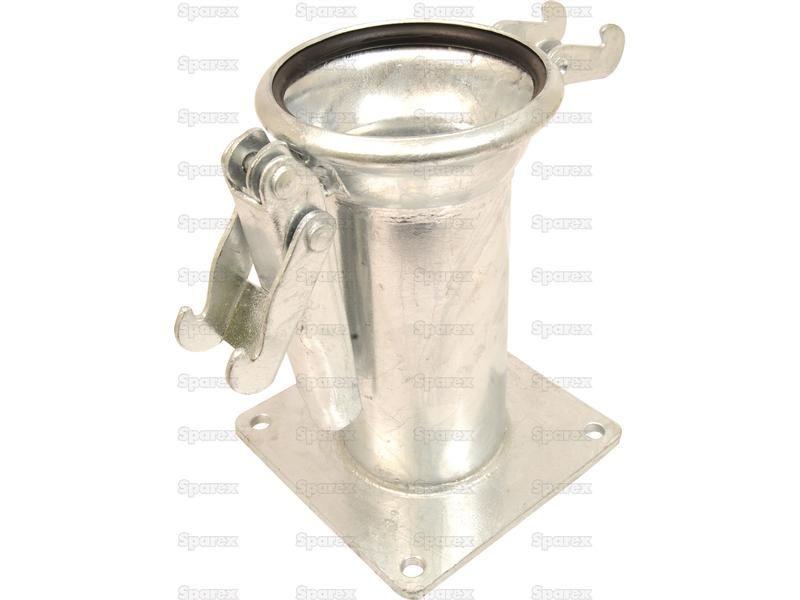 Coupling with Square Flange - Female 4'' (100mm) x (100mm) (Galvanised)
