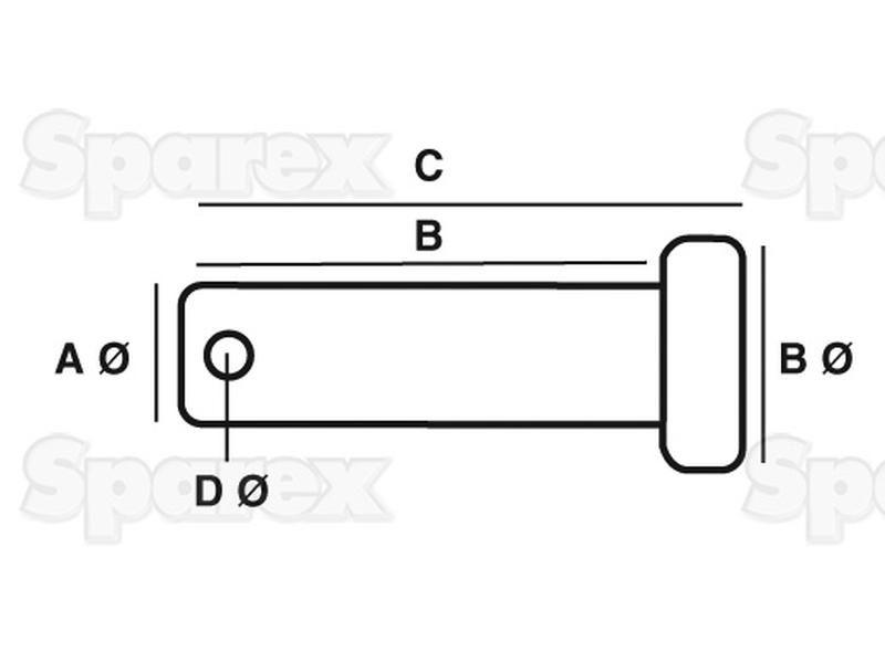 Metric Clevis Pin ØM14mm x 31.2mm