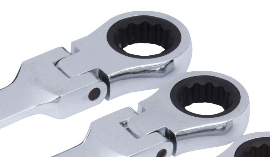 Blue Spot Tools 8 PCE Flexible Metric Ratchet Spanner Set (8-19mm)