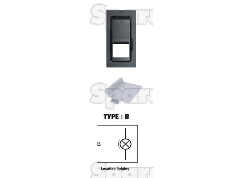 Rocker Switch - Universal Fitting, 2 Position (On/Off) Massey Ferguson (1694359M1)
