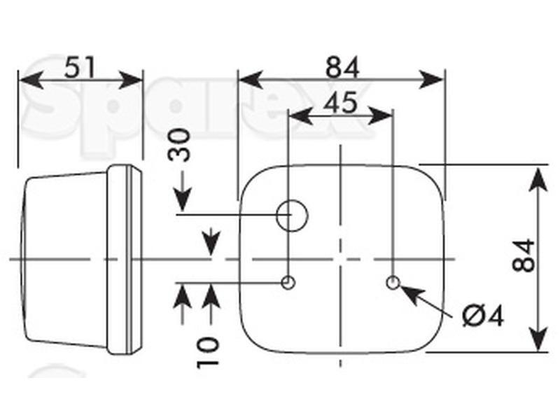 RH/LH Front Combinaton Light | Case/IH, David Brown, John Deere, Hella (AL58739)