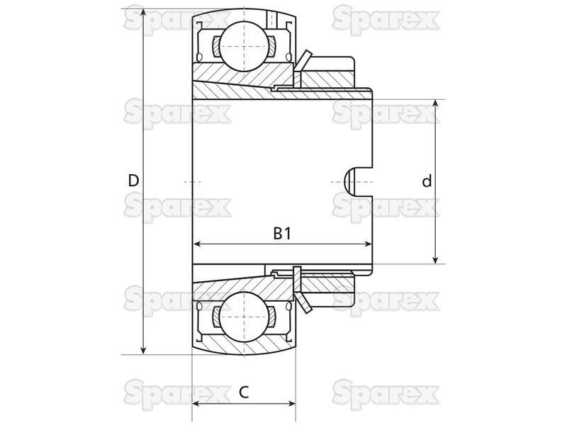 NTN SNR Plummer Block Bearing Insert Taper Bore (LK207G2H)