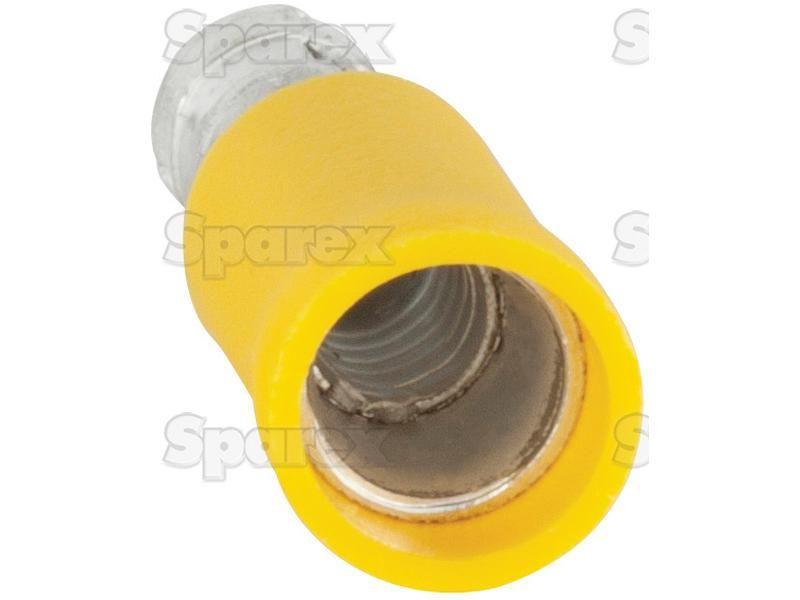 Pre Insulated Bullet Terminal, Double Grip - Male, 5.0mm, Yellow (4.0 - 6.0mm)