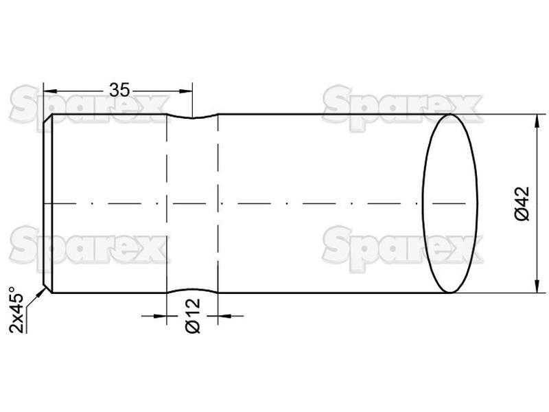 Straight Loader Tine | 1400mm for Fournial, Mailleux (55000180)