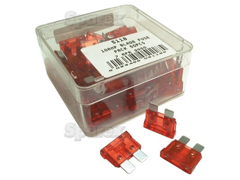 Blade Fuse 10A, 50 pcs. Agripak
