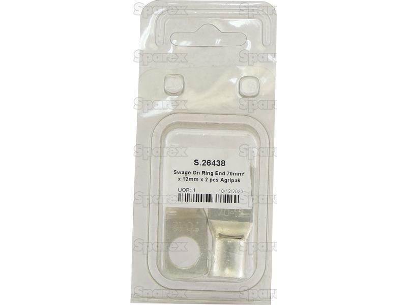 Swage On Ring Terminal 70mm°² x Ø23mm, Agripak (2 pcs.)