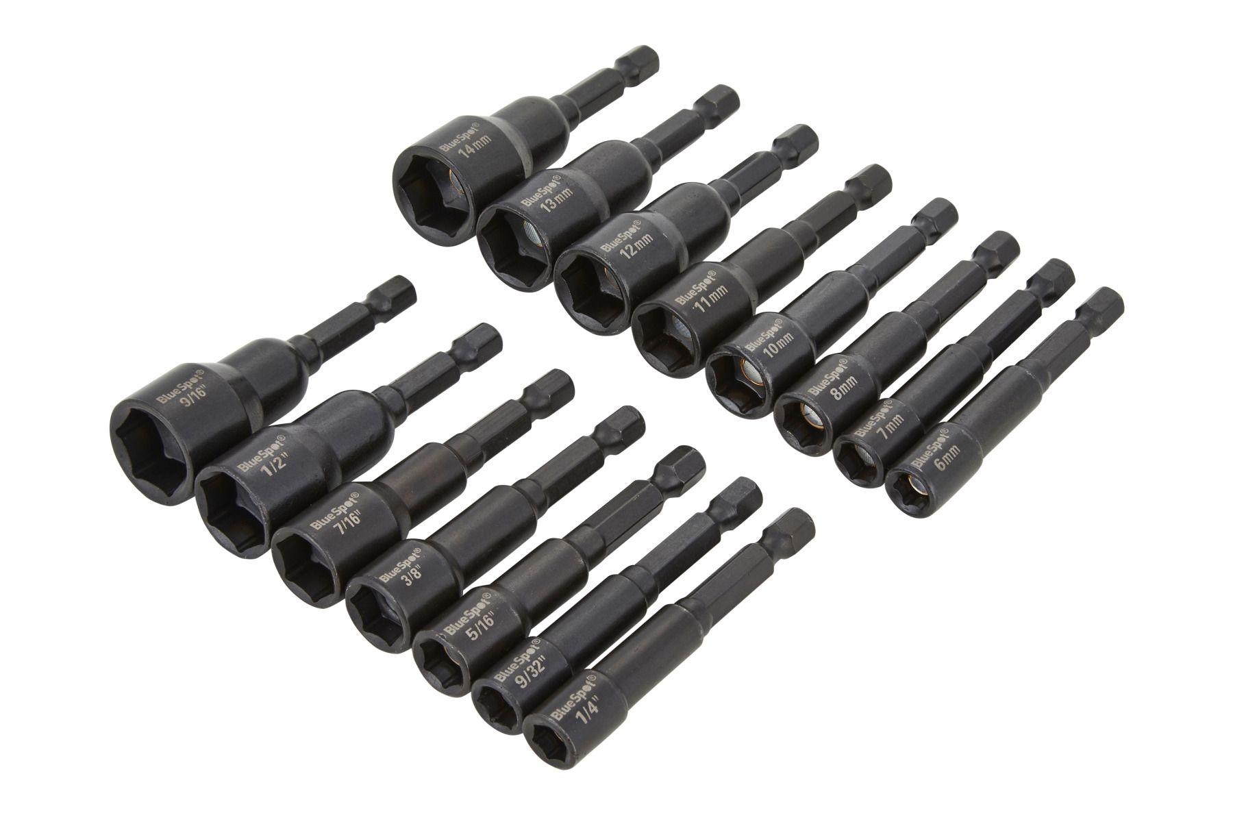 Blue Spot Tools 15 PCE 1/4" Hex Impact Nut Driver Set