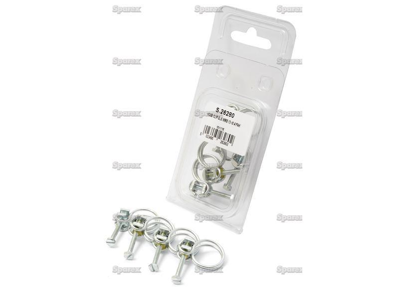 Double Wire Hose Clip, Ø13-16mm. 4 pcs. Agripak.