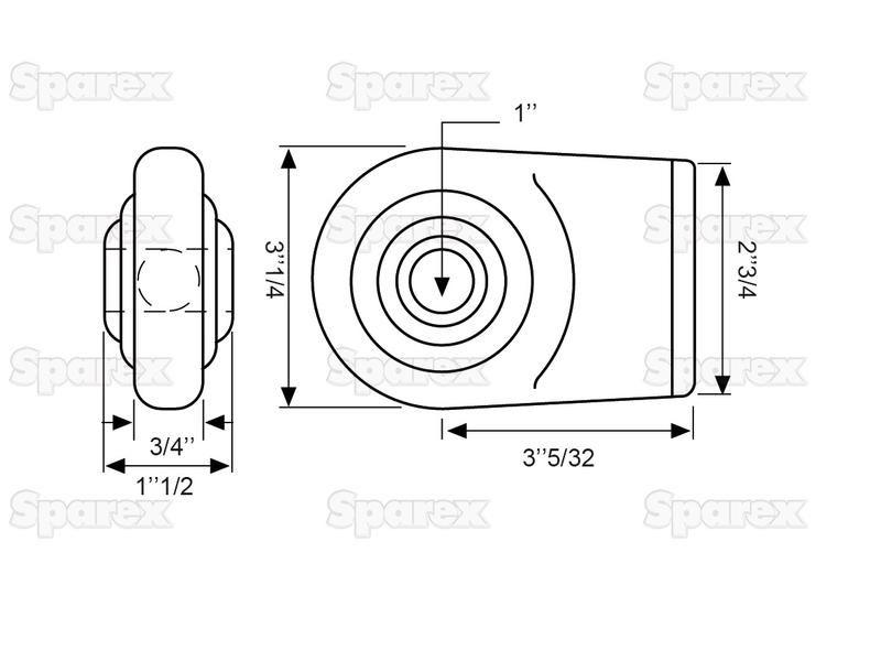 Lower Link Weld On Ball End (Cat. 25.4mm)