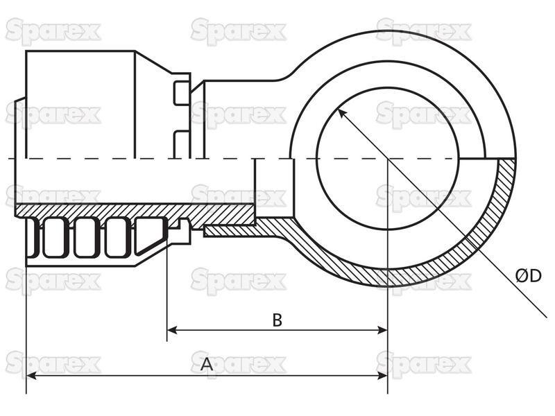 Parker BSP Banjo Hose Insert 3/4'' x 26mm PARKER HANNIFIN (14948-26-12)