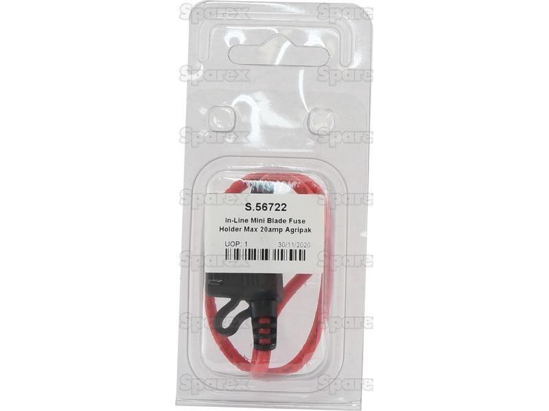 In-Line Mini Blade Fuse Holder Max 20amp Agripak