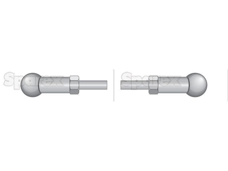 Throttle Cable - Length: 902mm, Outer cable length: 747mm. for Deutz-Fahr AGROTRON 6.45 MK1