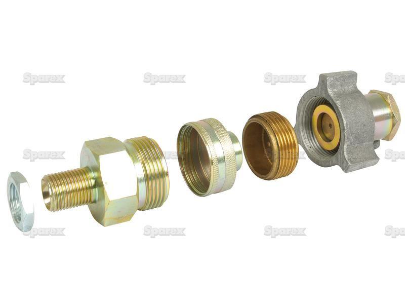 Exactor type Coupling 1/2"BSP male Case IH, David Brown, Massey Ferguson
