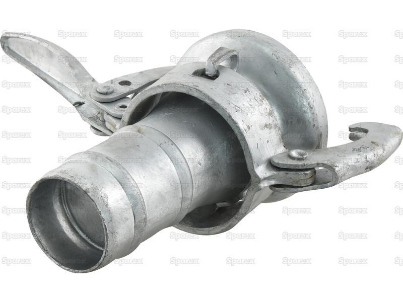 Coupling with hose end - Female 3'' (89mm) x3'' (76mm) (Galvanised)