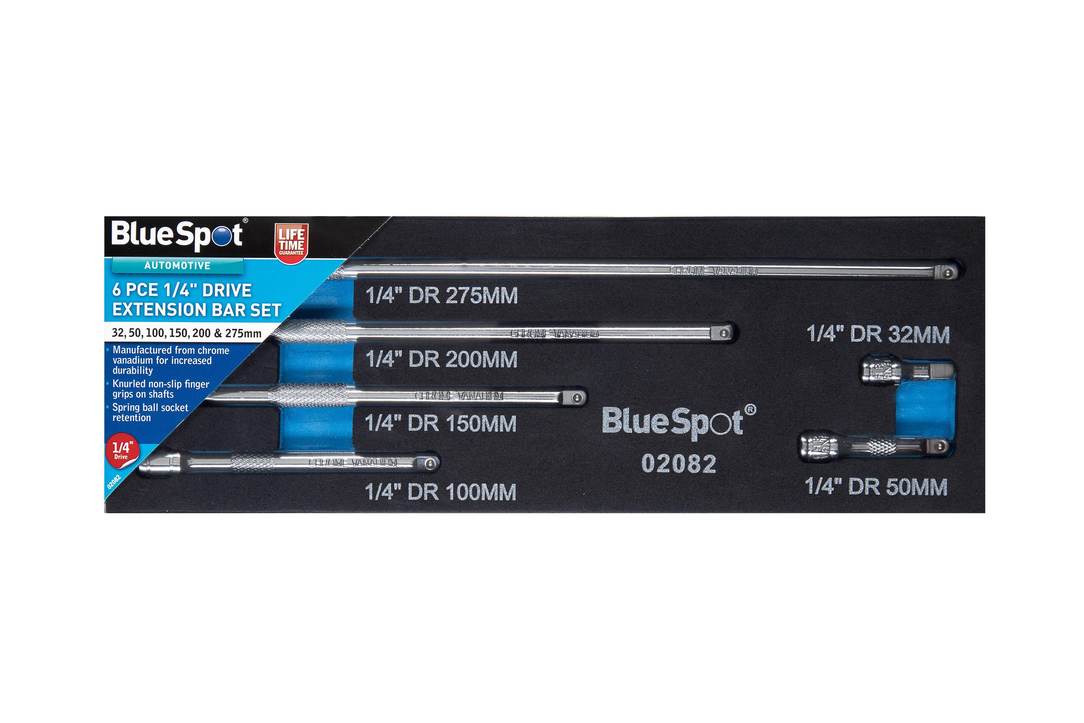 Blue Spot Tools 6 PCE 1/4" Drive Extension Bar Set