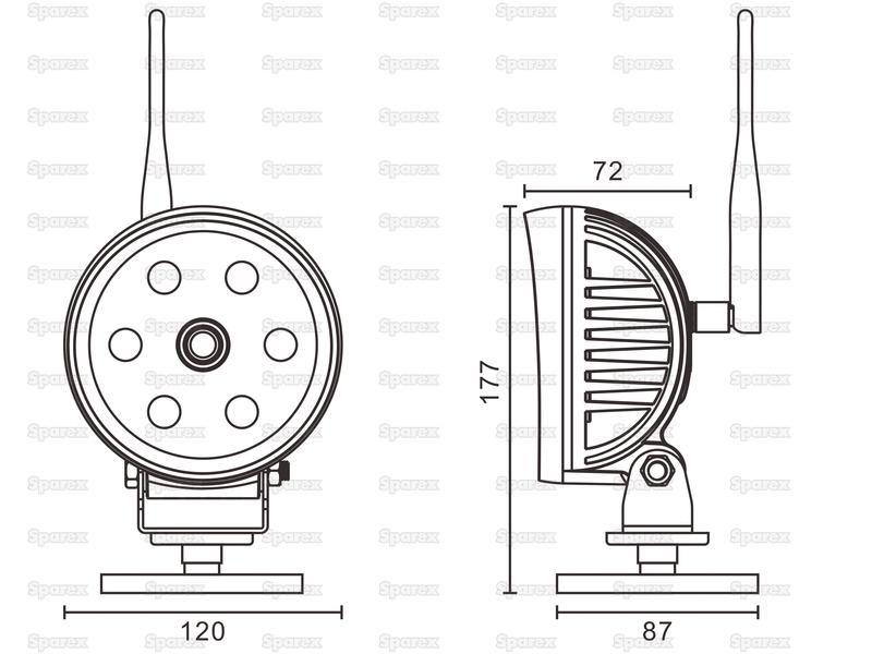 LED Work Light with built in Camera, Wireless, 10-32V