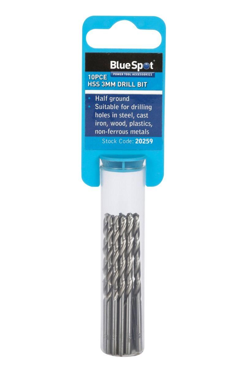 Blue Spot Tools 10 PCE 3mm HSS Drill Set