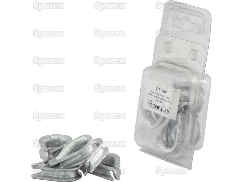 Wire Rope Thimble, Wire Ø6mm x 45mm (6 pcs. Agripak)