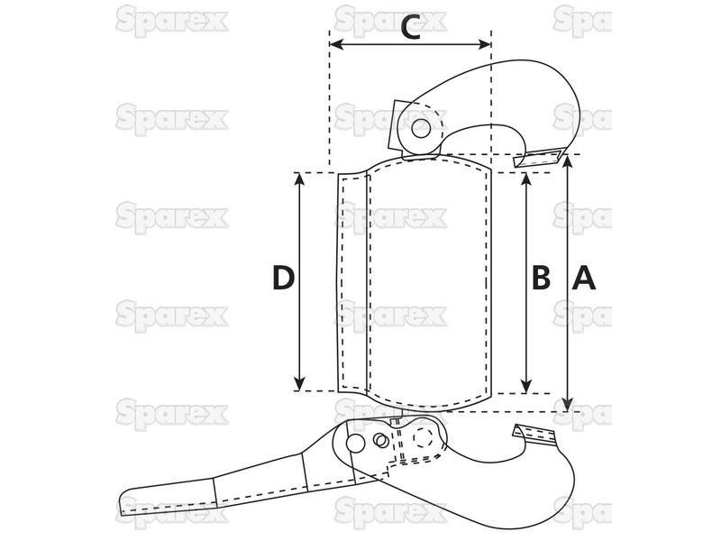 Male Blanking Plug 4" Galvanised B |  for Bauer Slurry Equipment