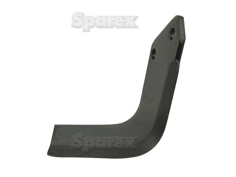 Rotavator Blade Square LH 80x8mm Height: 165mm. Hole centres: 57mm. Hole Ø: 14.5mm. Replacement for Krone, Kuhn for Krone RES