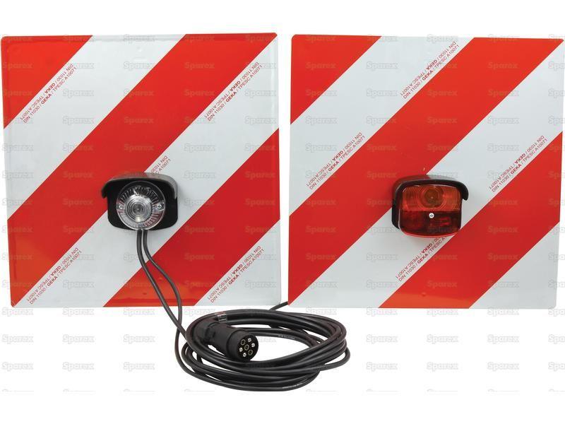 Halogen Warning Panel with Light 12V, RH & LH