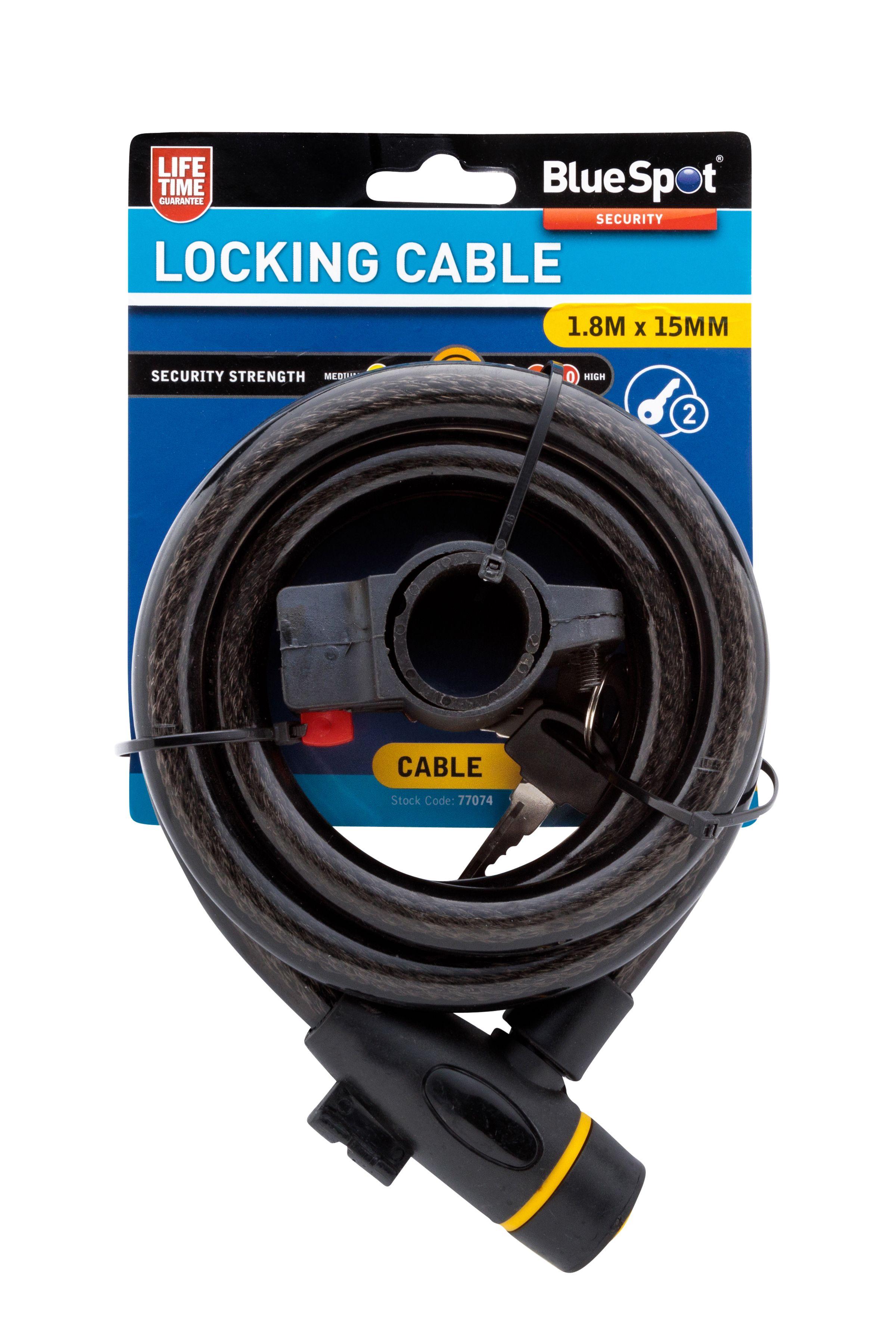Blue Spot Tools 15mm x 1.8m Locking Cable