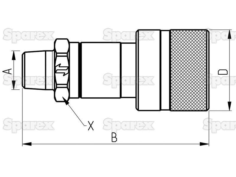 Poppet Valve Screw Couplings - Female - 1/4''NPT - PVVM Series Faster S.p.A (PVVM1/14NPT F, PVVM1/14NPTF)