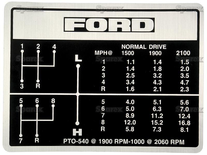 Gear Stick Decal for Ford New Holland 4110 (10 Series)