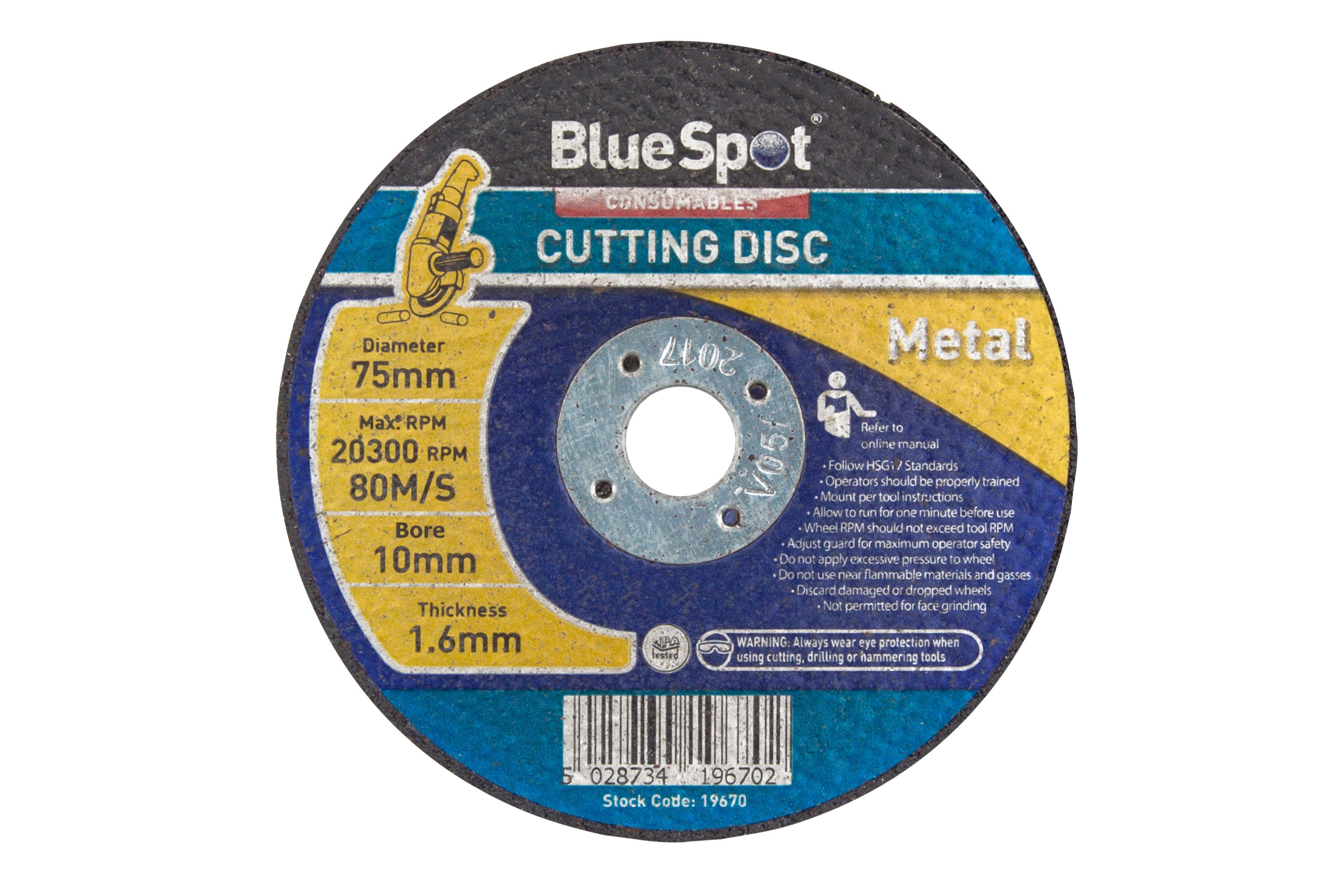 Blue Spot Tools 75mm (3") Metal Cutting Disc