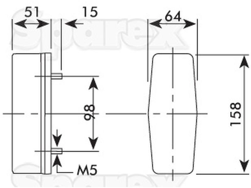 LH Rear Combination Light | Deutz-Fahr, John Deere, Massey, Hella (2SE997111011)