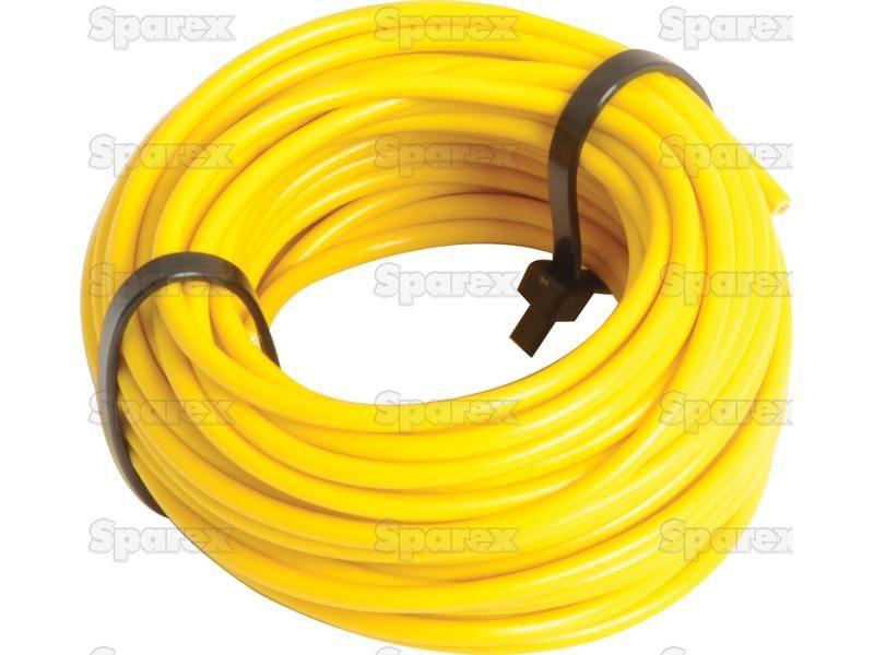 Electrical Cable - 1 Core, 1.5mm°² Cable, Yellow (Length: 10M), (Agripak)