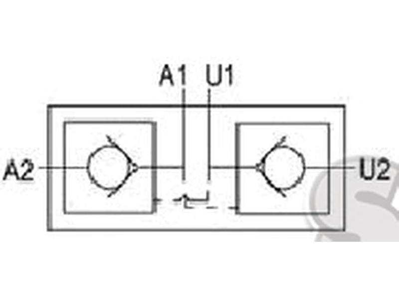 Hydraulic Dual Pilot Check Valve Line Mounting 3/8''BSP Bondioli & Pavesi (VPDE02)