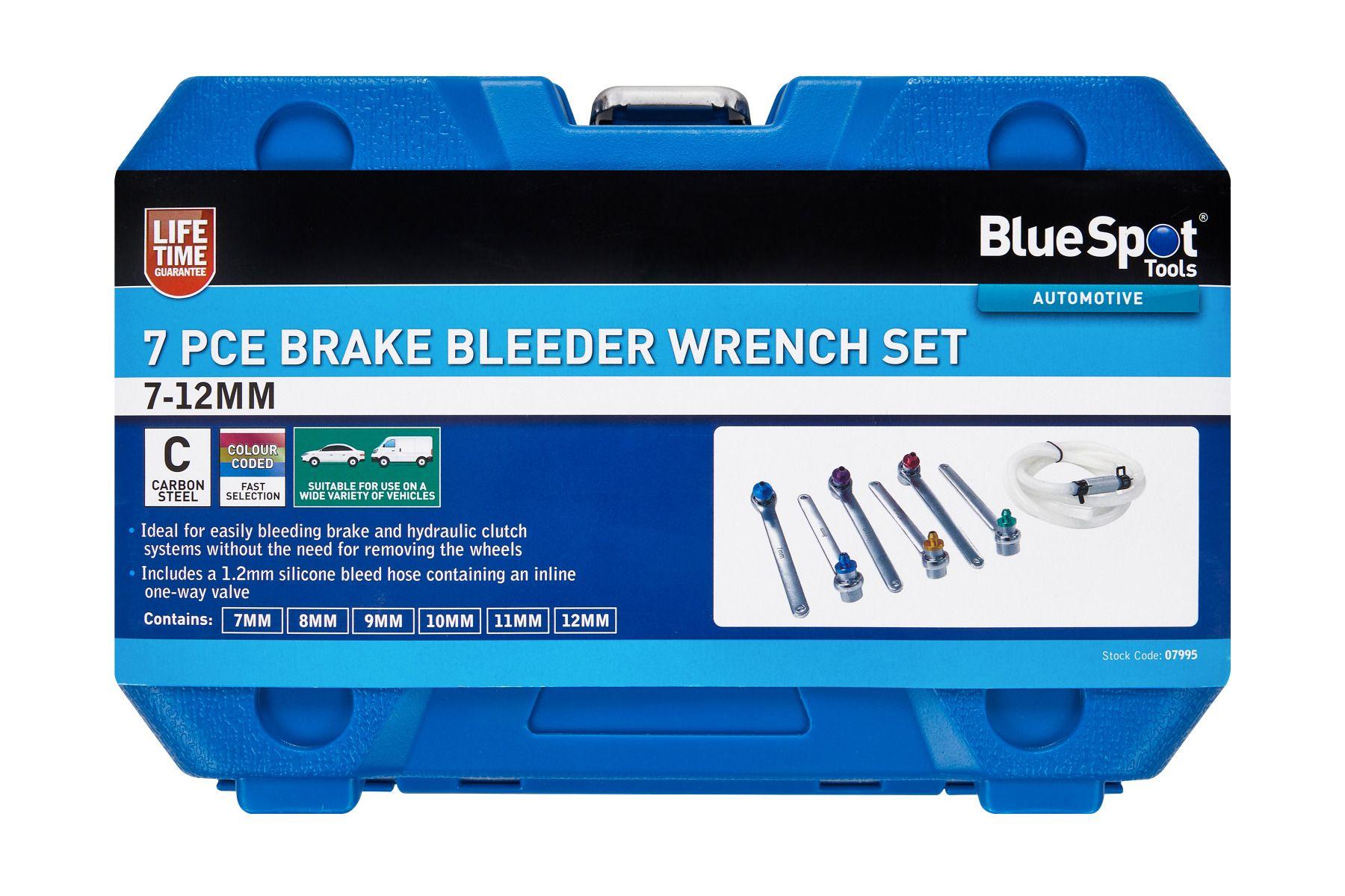 Blue Spot Tools 7 PCE Brake Bleeder Wrench Set (7-12mm)