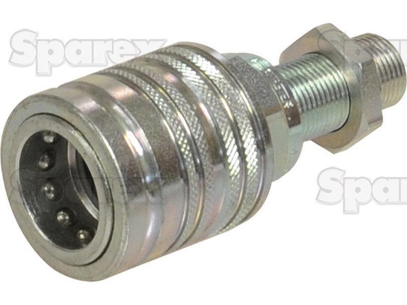 Faster Quick Release Hydraulic Coupling Female 1/2'' Body x 3/8'' BSP Male Bulkhead Faster S.p.A (CPV084/38GAS F, CPV084/38GASF)