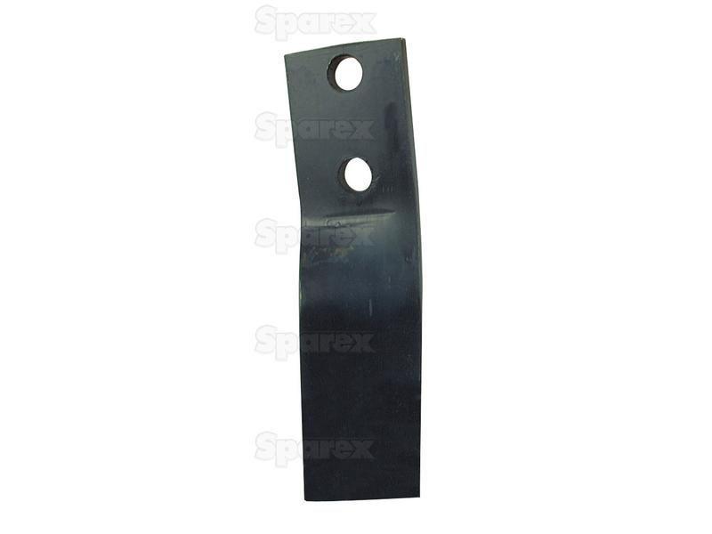 Rotavator Blade Twisted LH 50x12mm Height: 230mm. Hole centres: 50mm. Hole Ø: 16.5mm. Replacement for Howard for Howard ROTORLABOUR SUPER