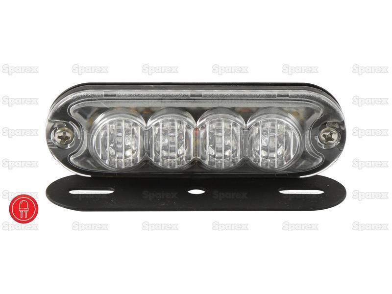 LED Slimline Hazard Light, Interference: Class 3, Function: Single Flash, Double Flash, 12-24V