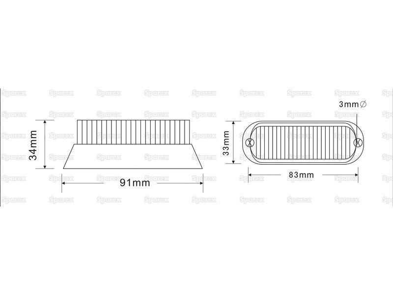 LED Hazard Light (Amber), Interference: No, 12-24V