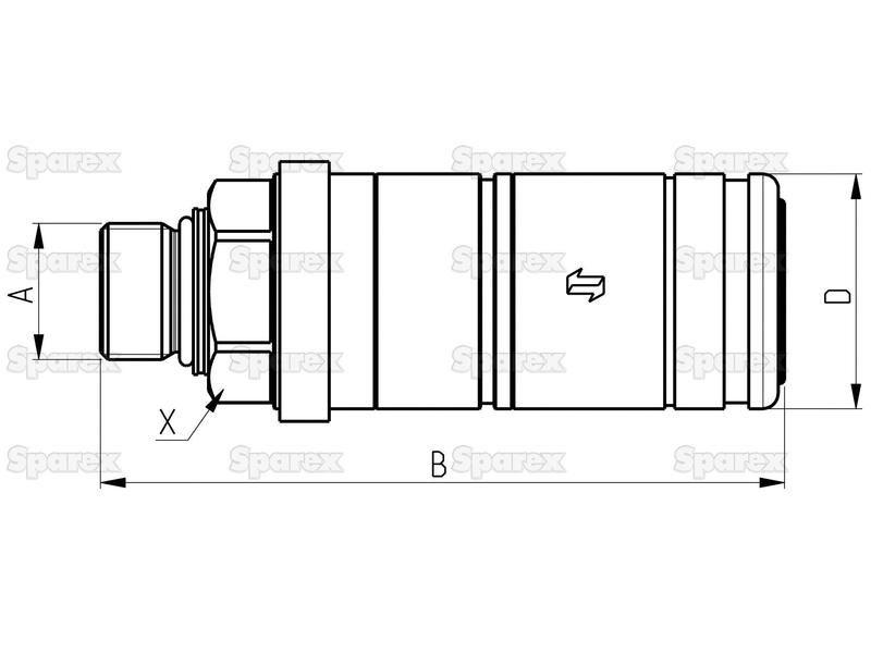 Faster Quick Release Hydraulic Coupling Female 1/2'' Body x 3/8'' BSP Male Thread for Kubota (3C00194672)