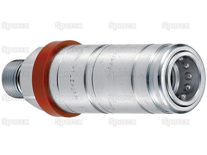 Faster Quick Release Hydraulic Coupling Female 1/2'' Body x M22 x 1.50 Metric Male Bulkhead Faster S.p.A (4SRPV087/2215F H, 4SRPV087/2215FH)