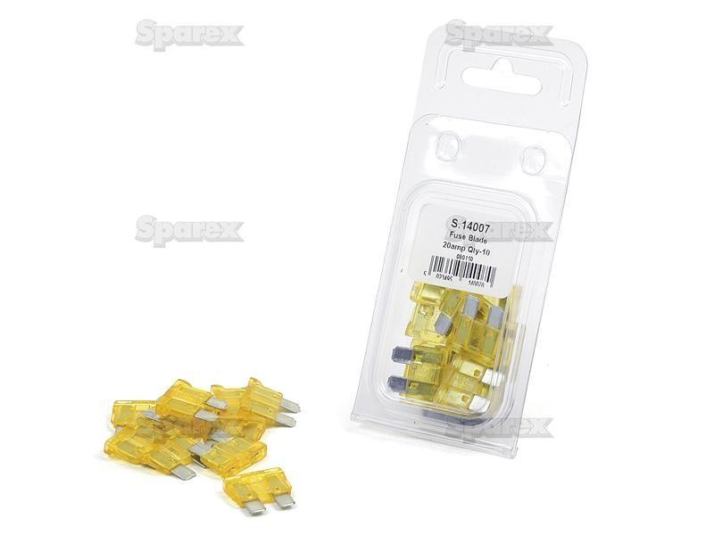 Blade Fuse 20A, 10 pcs. Agripak
