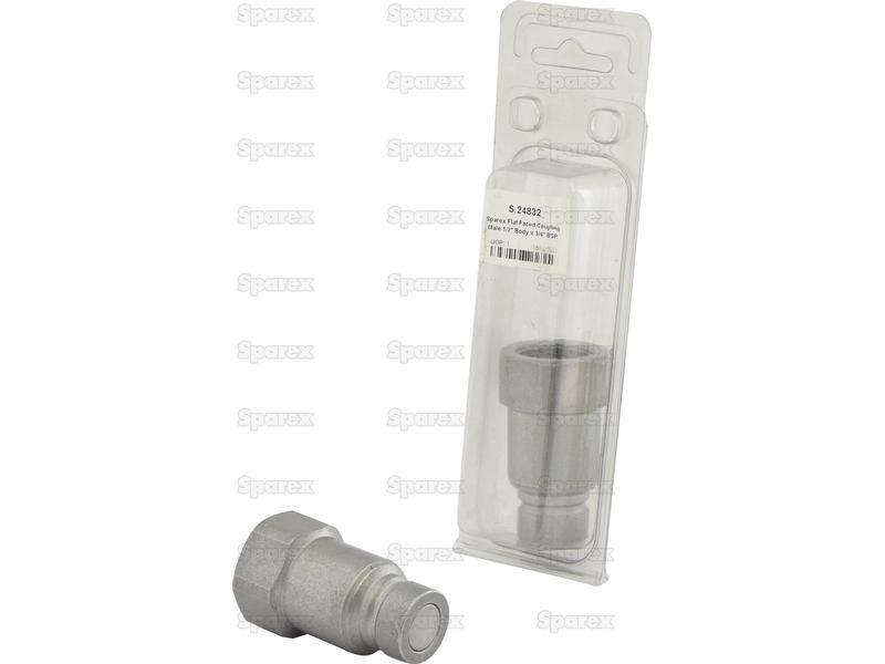 Sparex Flat Faced Coupling Male 1/2'' Body x 3/4'' BSP Female Thread (Agripak 1pc.)