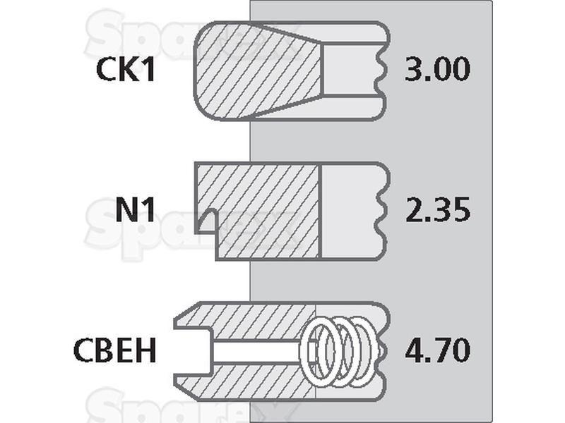Piston Ring Std. for Ford New Holland 4630 (30 Series)