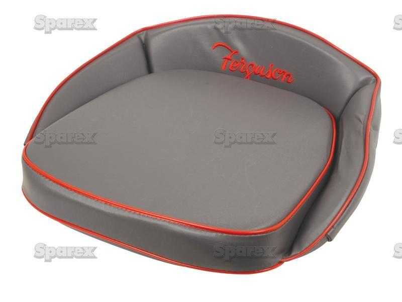 Seat Cushion - Grey with Red Trim