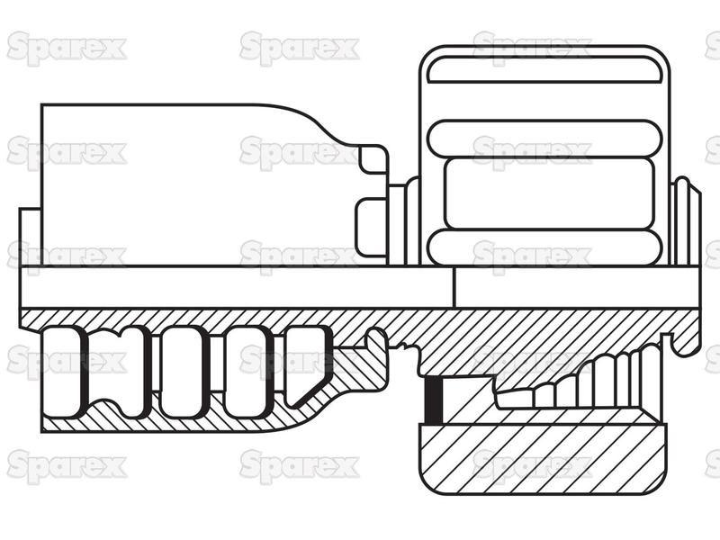 Parker Metric (Karcher)  5/16'' x M22 x 1.5 Female Straight Swivel